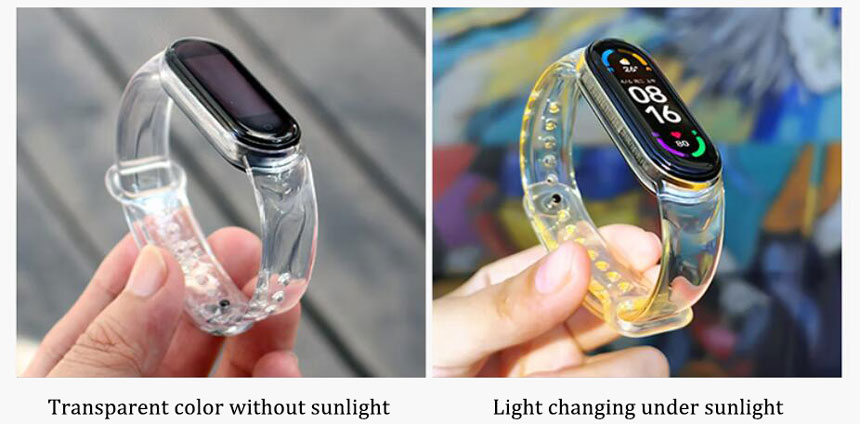 pulseiras de silicone fotocromáticas