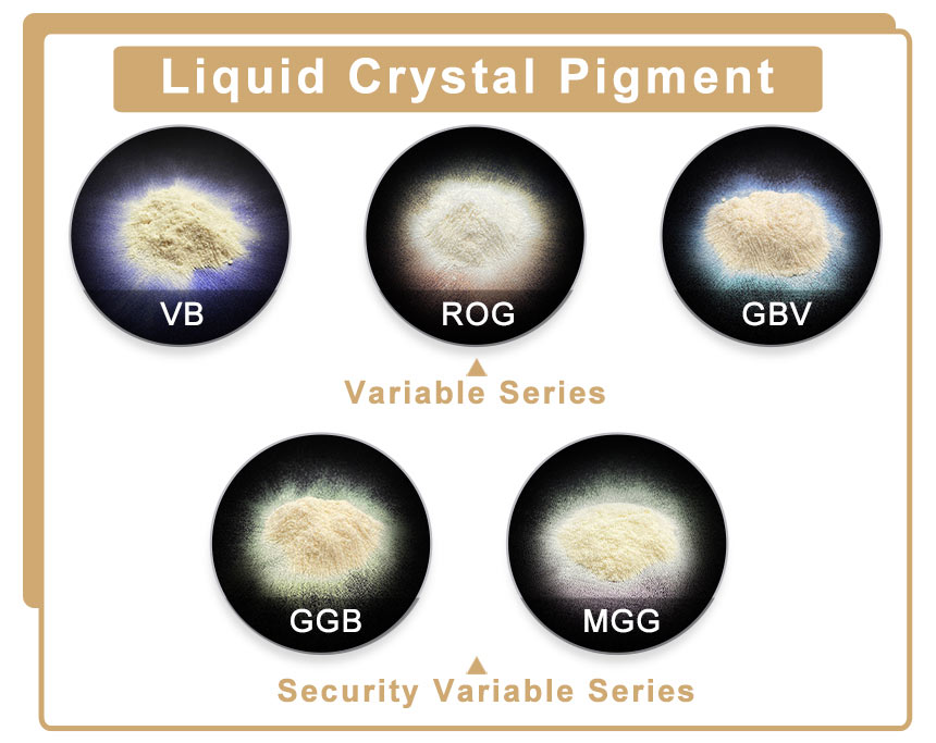 Pigmento de polímero de segurança de cristal líquido