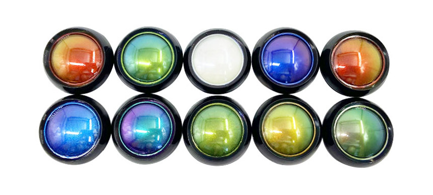 Pigmentos ópticos de cores variáveis