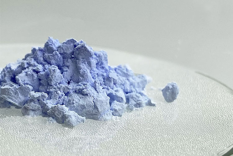 Pigmento termocromático azul a transparente