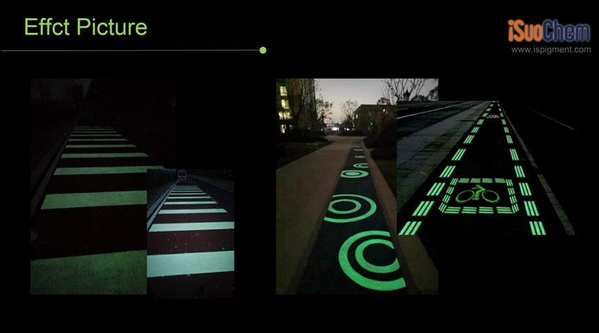 o uso inteligente de pó luminoso fosforescente pode tornar a estrada bonita e prática
