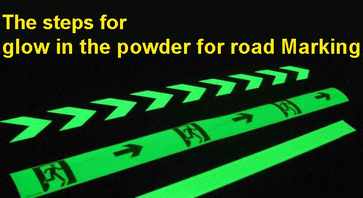 os passos para brilho no pó para marcação rodoviária
