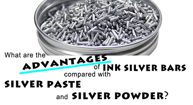 Quais são as vantagens das barras de prata de tinta em comparação com pasta de prata e prata em pó? 