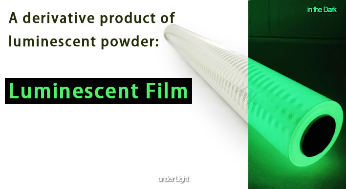 Um produto derivado de filme luminescente em pó luminescente.